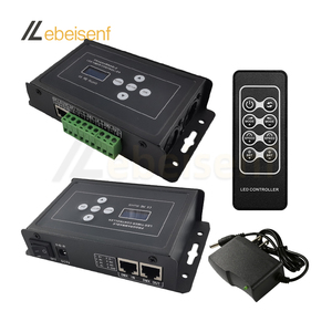New DC 9V DMX512 <strong>Controller</strong> With LCD Screen <strong>Output</strong> DMX512/1990 Signal 170 Pixels XLR-3 RJ45 Terminal RF Wireless <strong>Remote</strong> Control - Product Image 1