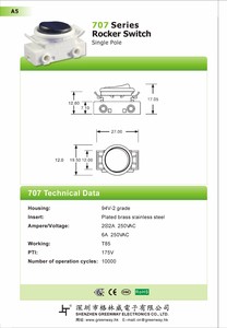 250VDC 2A güç anahtarı itme ve çekme anahtarı 2Pin kapalı alt anahtarı - Product Image 5
