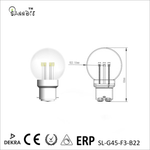 LED G45 F3 B22 ampuller noel süslemeleri renkli partiler için ampuller açık su geçirmez çok renkler ampuller dekorasyon - Product Image 2
