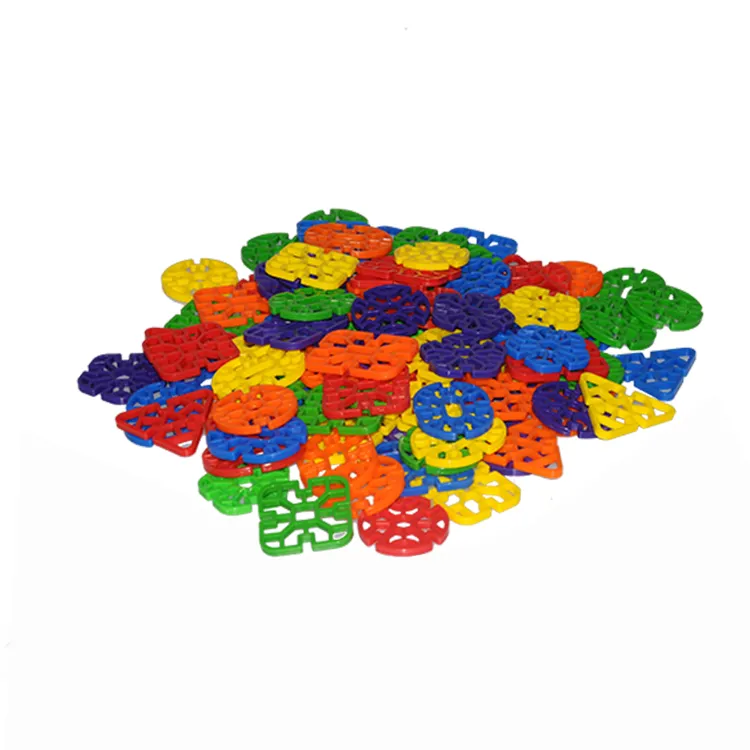 2019 Hotsale 216 Stück Geometrische Form Verriegelung Kunststoff Disc Set Bau STEM Spielzeug