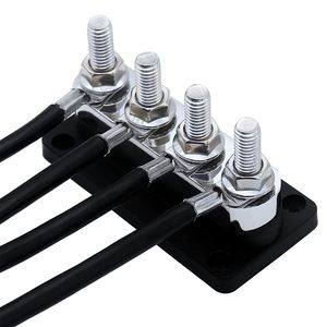 Kapak ile 300A yüksek akım bara 4-Way M8 M10 çıtçıt güç dağıtım bloğu Max 48v bara kutusu DIY - Product Image 2
