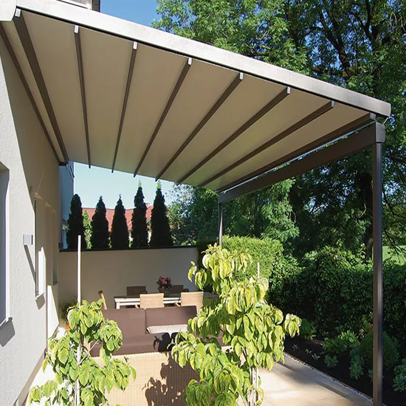 Gartenmöbel Garagen Pergola Bio klima tique Metall bögen Pavillon Pavillon motorisierte versenkbare Markisen
