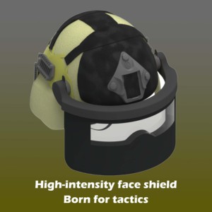 Casco tattico con protezione protettiva per uso pesante equipaggiamento di difesa personale verde - Product Image 4