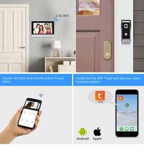 Sistema de videoportero WiFi, pantalla táctil de 7 pulgadas, cámara de 1080P, timbre inteligente resistente al agua con aplicación Tyua - Product Image 5