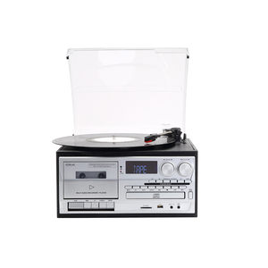Classic <strong>8</strong> in <strong>1</strong> Multimedia Turntable System Sd cd Usb Rercording Turntable Player with Cassette Radio - Product Image 6