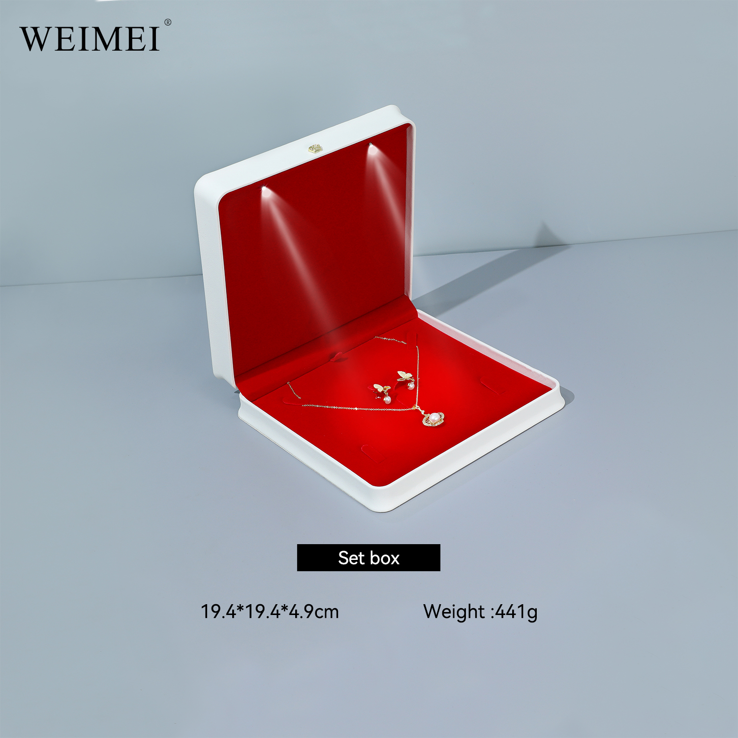 led jewelry set box
