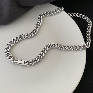 Direct Sales Extravagant Personality Necklaces Styling Cuban <strong>Chain</strong> Fashion <strong>Chains</strong> for Couples Stainless Steel Spring Accessory - Product Image 2