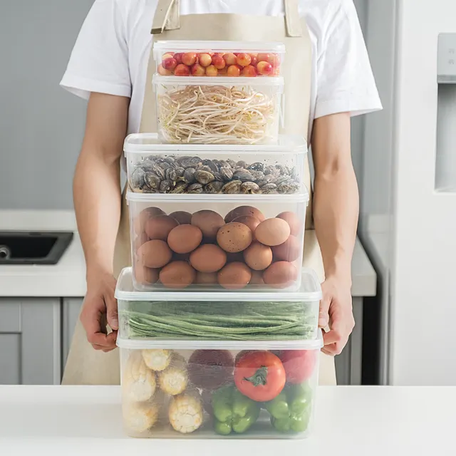 Recipiente de cozinha para armazenar alimentos, recipiente de plástico com tampa, tampa transparente para armazenar e organizar alimentos frescos
