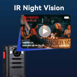 Two Way Audio Intercom Body Worn Camera One Big PTT Button High Volume Sound Clear 4G Walkie Talkie with Recording <strong>Function</strong> - Product Image 3