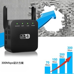 300Mbps WiFi扩展器，适用于家庭2.4G信号增强器和范围扩展器，易于设置稳定的无线覆盖范围 - Product Image 4