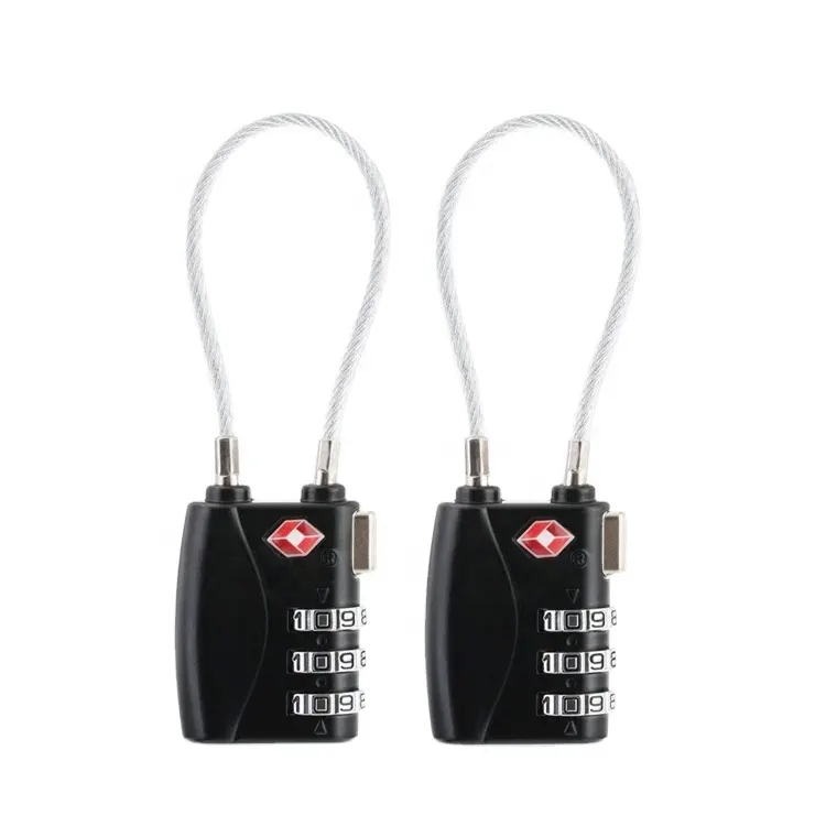 TSA-719 Twin Verpackung 2pcs Keyless TSA Kabels chloss farbiges Vorhänge schloss