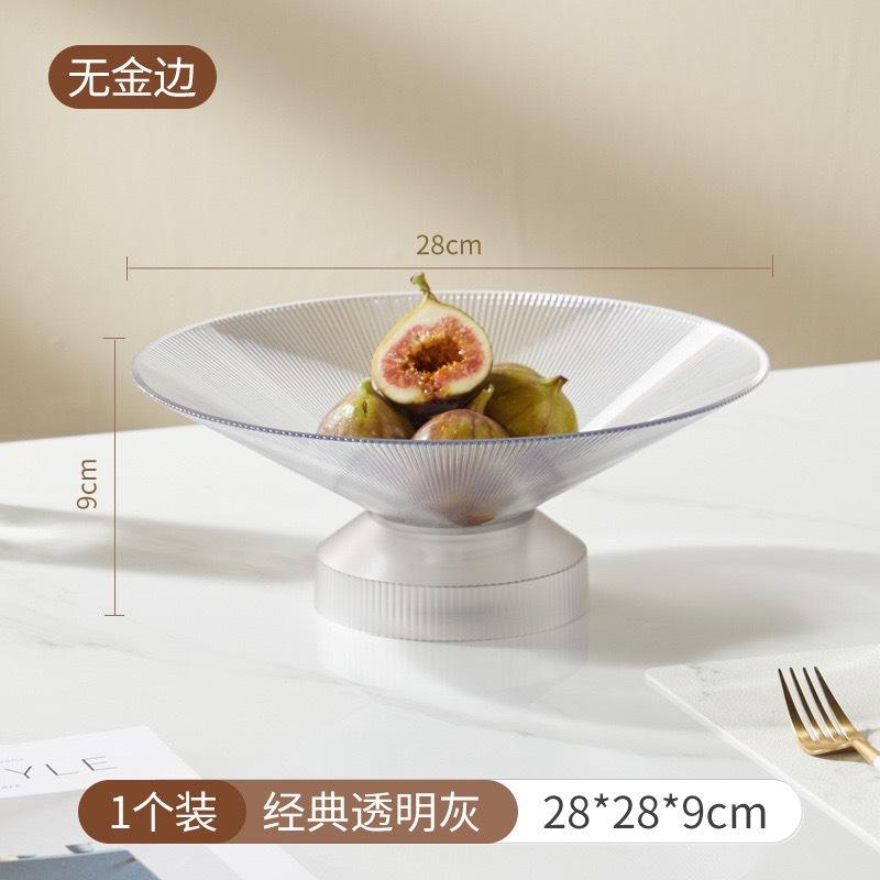 จานผลไม้สีเทาหรูหรา