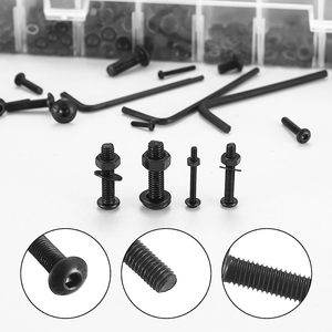 1225pcs M2M3M4M5内六角内六角套圆头内六角螺钉，带平垫圈螺母套 - Product Image 6