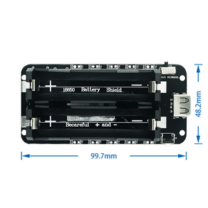 Dual 18650 Lithium Battery Shield V8 3V1A 5V 3A Micro USB Power Bank Battery Charging <strong>Module</strong> for <strong>Raspberry</strong> <strong>Pi</strong> <strong>Wifi</strong> ESP8266 ESP32
