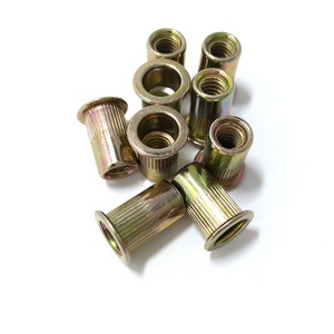 Large Head Cylindrical Rivnut Yellow Zinc <strong>AVK</strong> Ribbed <strong>Rivet</strong> <strong>Nut</strong> Thread Nutserts Yellow Zinc Plated <strong>Rivet</strong> <strong>Nut</strong>