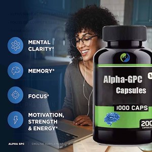 OEM <strong>Brain</strong> Supplement Alpha GPC Supports <strong>Memory</strong> <strong>Brain</strong> <strong>Function</strong> Boosts Focus Alpha Gpc Capsules - Product Image 2