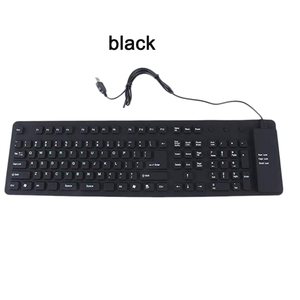 Teclado de engarce de silicona respetuoso con el medio ambiente, con cable, silencioso, impermeable, OEM de fábrica, venta al por mayor - Product Image 1