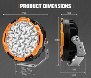 Lightfox ไฟขับขี่ LED ออฟโรด7นิ้วในตัว, 4x4สปอตไลท์ LED พลังสูงสว่างจ้าพลังสูง - Product Image 5