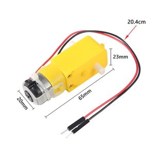 JL-130 TT Motors DC 3-6V cambio doppio albero 200RPM 1:48 motore elettrico ruota per pneumatici Kit Arduino fai da te Smart car materiale plastico - Product Image 6