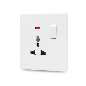 Abuk 1ギャング2ウェイウォールスイッチソケット13A220v3ピン電源コンセントユニバーサルウォールソケット、インジケーターライト付き - Product Image 2