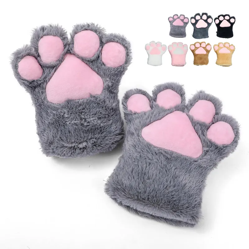 Halloween Paw Cosplay Warm Plush Costume artiglio Cute Animal Mitten Fancy Girl Party Games forniture Costume Cosplay Anime Paw Toy