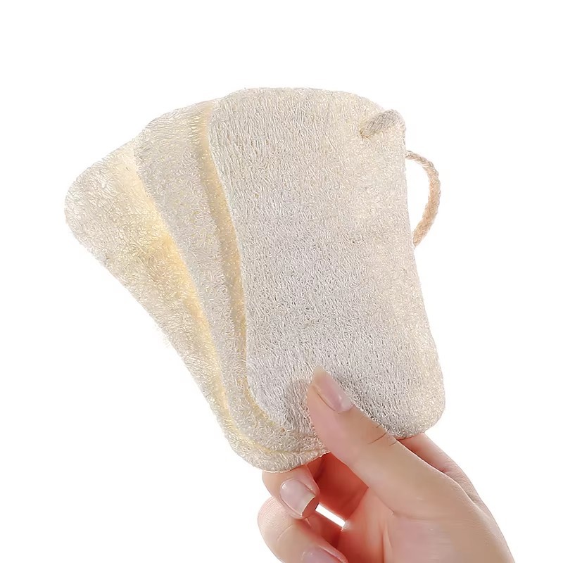 Tampon luffa blanc 8,5*12,5 cm