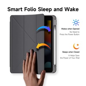 DUX DUCIS Tablet Case for <strong>iPad</strong> 10.9 2022 Magi <strong>2</strong> in 1 Leather PC TPU Auto Wake Sleep Feature <strong>Cover</strong> V Fold Stand - Product Image 6