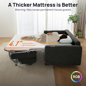 Dongguan Factory Ausziehbares Schlafs ofa Queen-Size-Schlafs ofa mit USB-Aufladung Memory Form Matratze Cabrio Loves eat Couch bett - Product Image 4