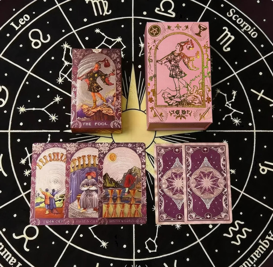Coffret cadeau assiette étoile violette Tarot