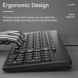 BOW Retro Punk Multi Colour 96 Key <strong>Computer</strong> Ergonomic Portable Wired <strong>Keyboard</strong> for Laptop <strong>Computer</strong>