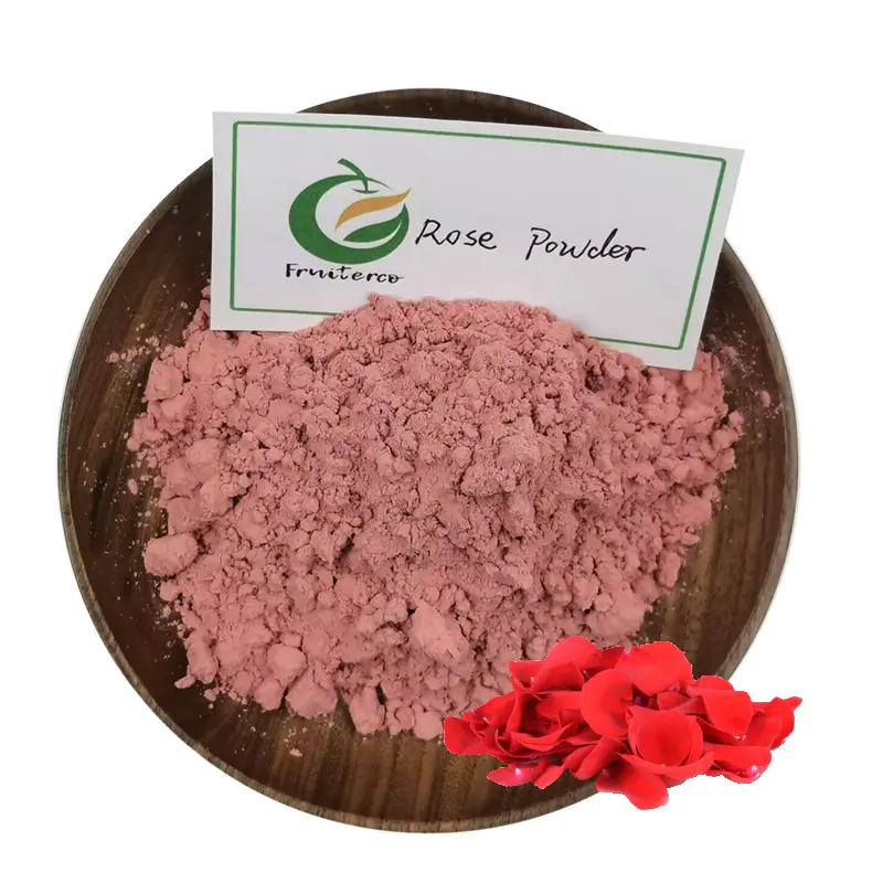 Polvo de rosa roja rosa de grado alimenticio Polvo fino de pétalo de rosa orgánico natural para suplementos de salud