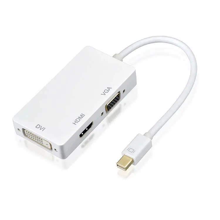 Thunderbolt Mini 3 In 1 DPオス-HDMI DVIVGAメスアダプターケーブル (ラップトップ用)