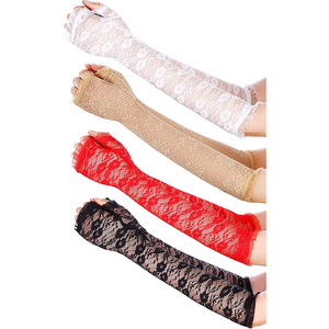 FINGERLESSレース手袋ロングレース花柄手袋女性用手袋