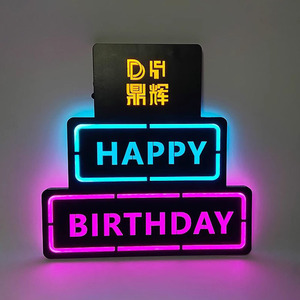 الصمام عيد ميلاد سعيد بطاقات رفع اليد أدى علامة شريط KTV بطاقات الغلاف الجوي زجاجة مقدم - Product Image 1