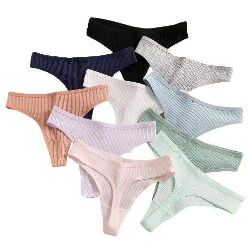 Sous-vêtements pour femmes XXL Plus Size Cotton Panties Thongs Sexy Ladies Low Waist Solid Seamless G-strings Underwear For Sex New Hot