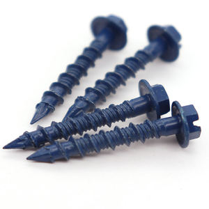 1/4 3/16 Inch Steel Slotted Hex Washer Head Blue Masonry Tapcon <strong>Concrete</strong> <strong>Screws</strong>