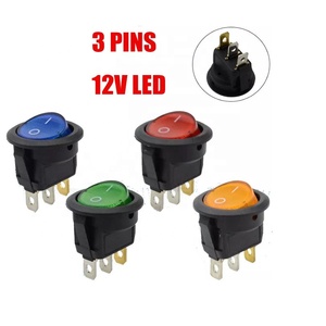 16A 12V KCD1, светодиодные фары для автомобиля круглый Кулисный переключатель включения/выключения SPST 3 шпильки кнопочный переключатель DIY Аксессуары 20 мм - Product Image 5