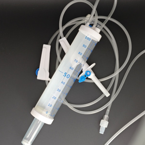 100ml Pediatric Single Use Iv Set Sterile Double Spike Filter <strong>PVC</strong> Micro Dropper Disposable Infusion Set with Burette - Product Image 1