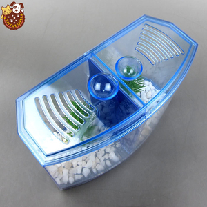 Thiết Kế Độc Đáo Aquarium Betta Fish Bowl Chia 2 Ngoài Acrylic Fish Tank Dễ Dàng Để Làm Sạch Acrylic Tank - Product Image 5
