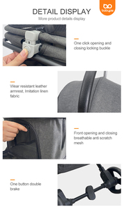 Hot bán Dog PET cho 2 PEG perego Xe đẩy đôi Pet Xe đẩy cho 2 con chó/mèo Xe đẩy cho hai con chó - Product Image 5