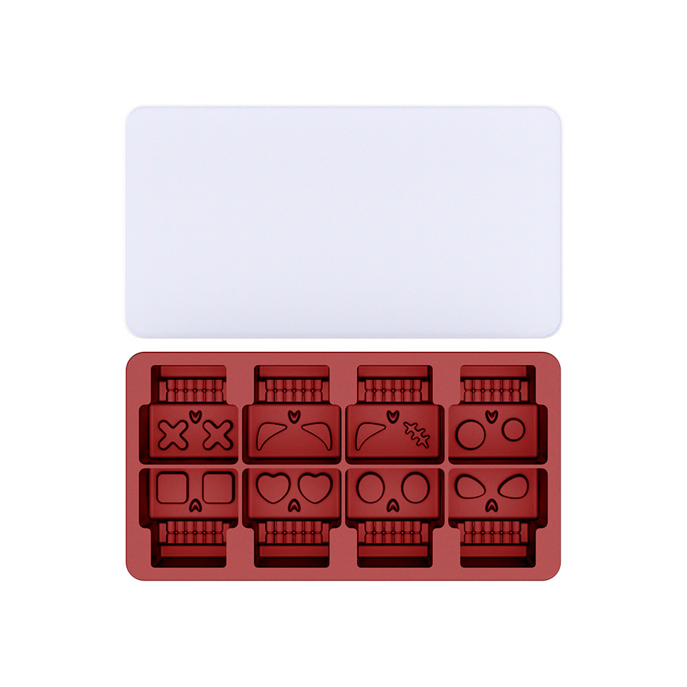 8Pcs Ice Cube Tray-Red