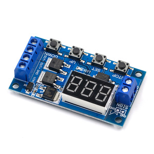 สวิทช์ดีเลย์ตั้งเวลาเรียกรอบ DC 5V-30V,โมดูลรีเลย์บอร์ดควบคุมหลอด MOS คู่วงจร12 24V - Product Image 2