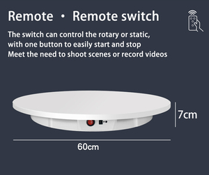 Big Size 60CM Remote Control <strong>Rotating</strong> <strong>Display</strong> Stand 360 Panoramic Automatic Electrical Turntable 100KG Load Exhibition <strong>Rotation</strong> - Product Image 6