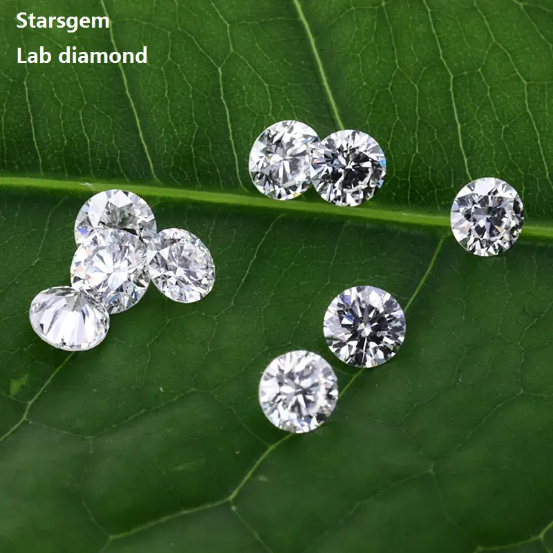 starsgem lab grown diamond round DEF VS VVS hpht cvd 1.4mm lab created diamond loose for jewelry rings