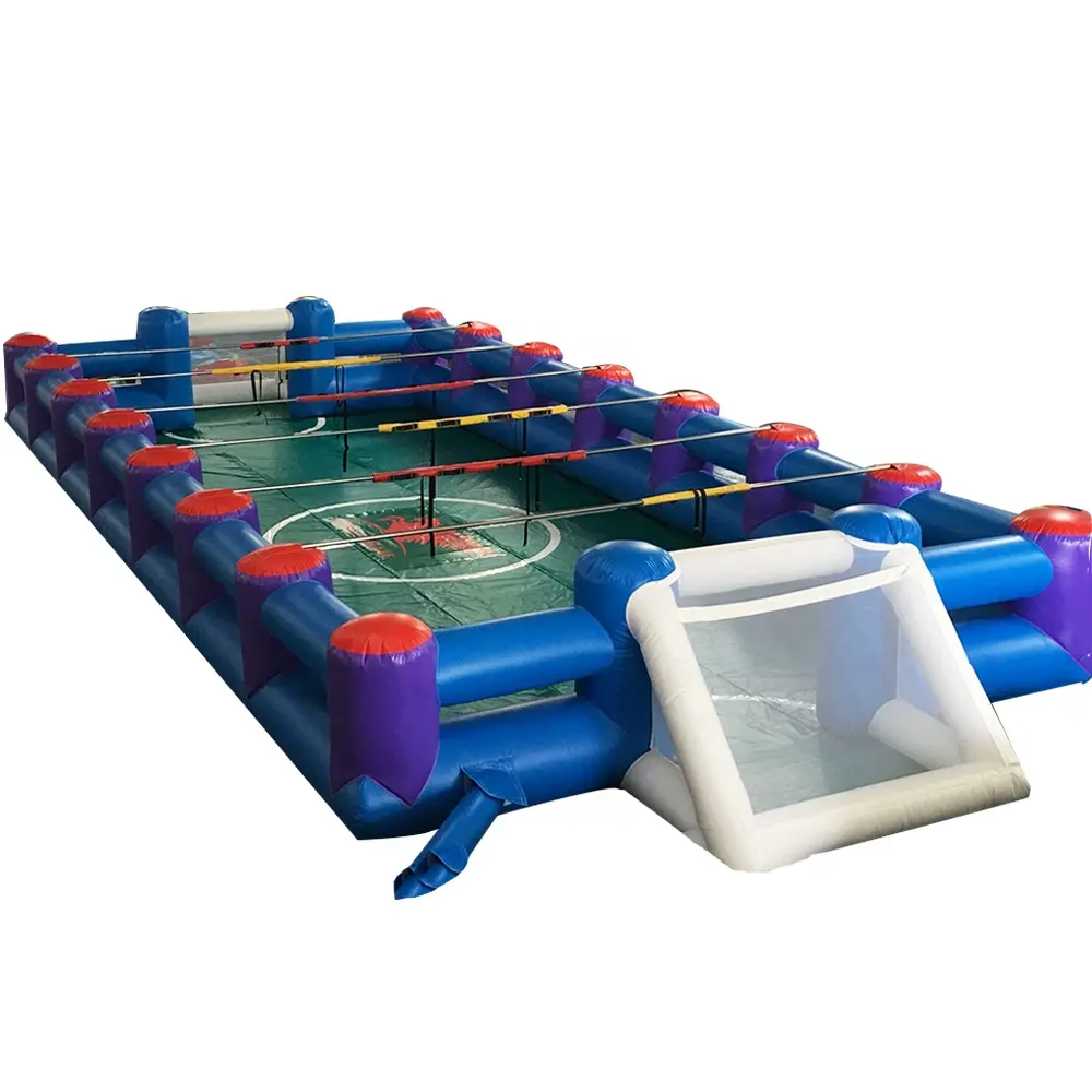 Nhà Máy Giá Ngoài Trời Inflatable Con Người Foosball Bóng Đá Tòa Án Thể Thao Arena Inflatable Bảng Bóng Đá Dòng Pitch