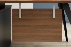 Computadora de oficina moderna de madera, escritorio de acero con patas de 1,2 m, escritorios de oficina modulares para oficina en casa, mesa de cómputo personalizada - Product Image 3