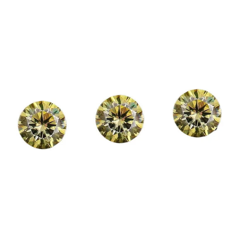 Moissanite Pass testador de diamantes cor DEF amarelo redondo brilhante pedras soltas Moissanite Vvs diamante