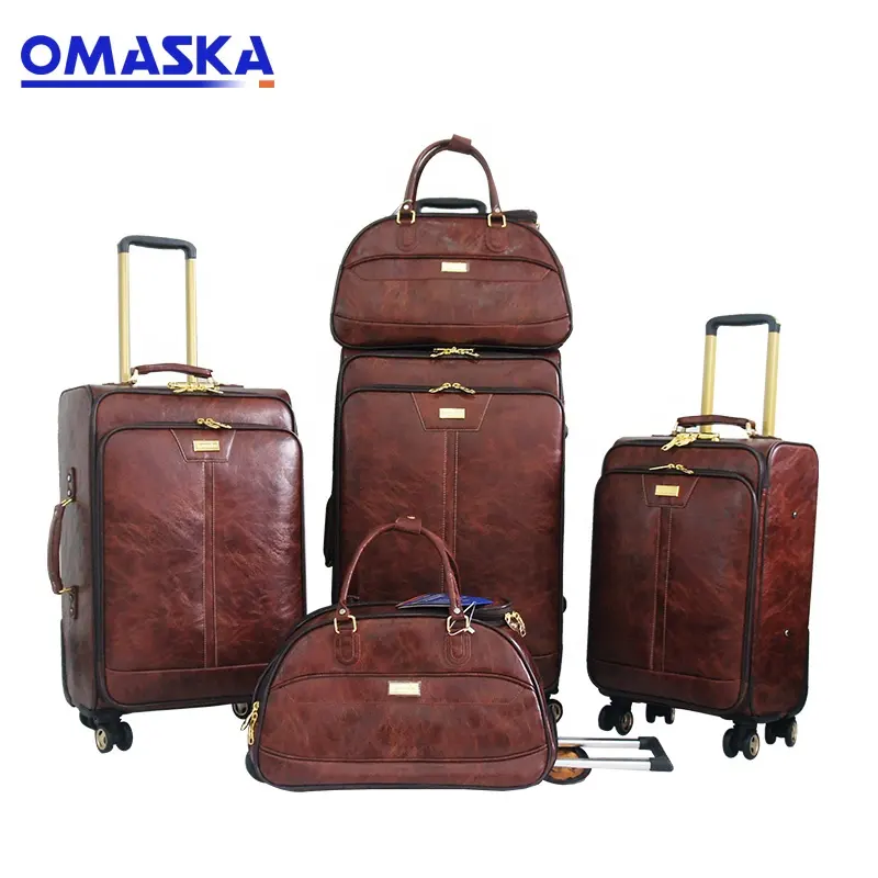 Nuovo Design A Buon Mercato OMASKA Marca Famosa 5 pz set Custom Made Valigie Bagaglio In Pelle