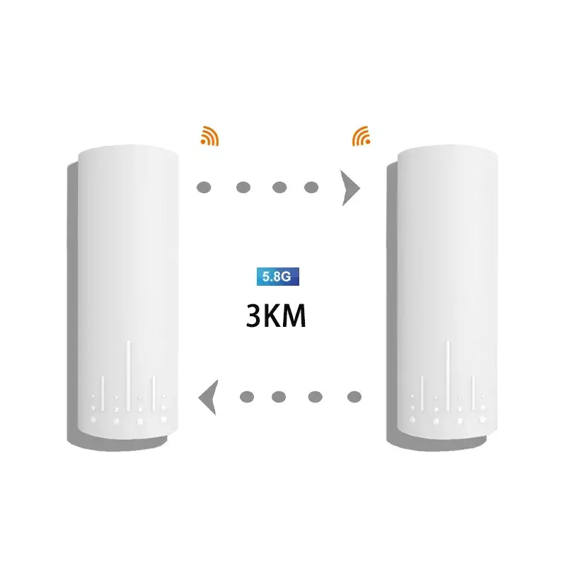 Red Wi-fi Poe inalámbrica Ap Cpe, punto de acceso al aire libre, punto a punto, 3km de largo alcance, 300mbps, 5,8 ghz