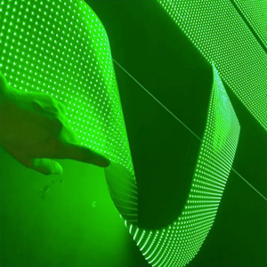 Facile installazione P8 trasparente pellicola a LED modulo di griglia 3D Shopping Window Mesh schermo per la pubblicità per i centri commerciali - Product Image 3